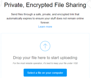 Share files Anonymously Image