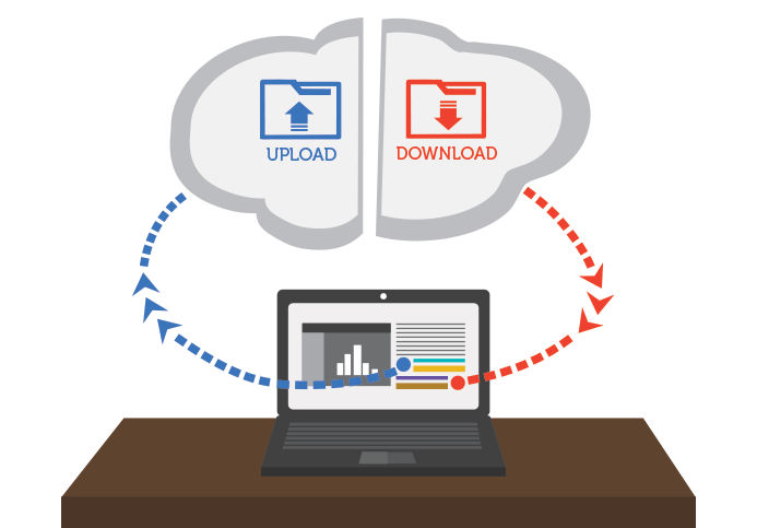 Download and Upload Speed Image
