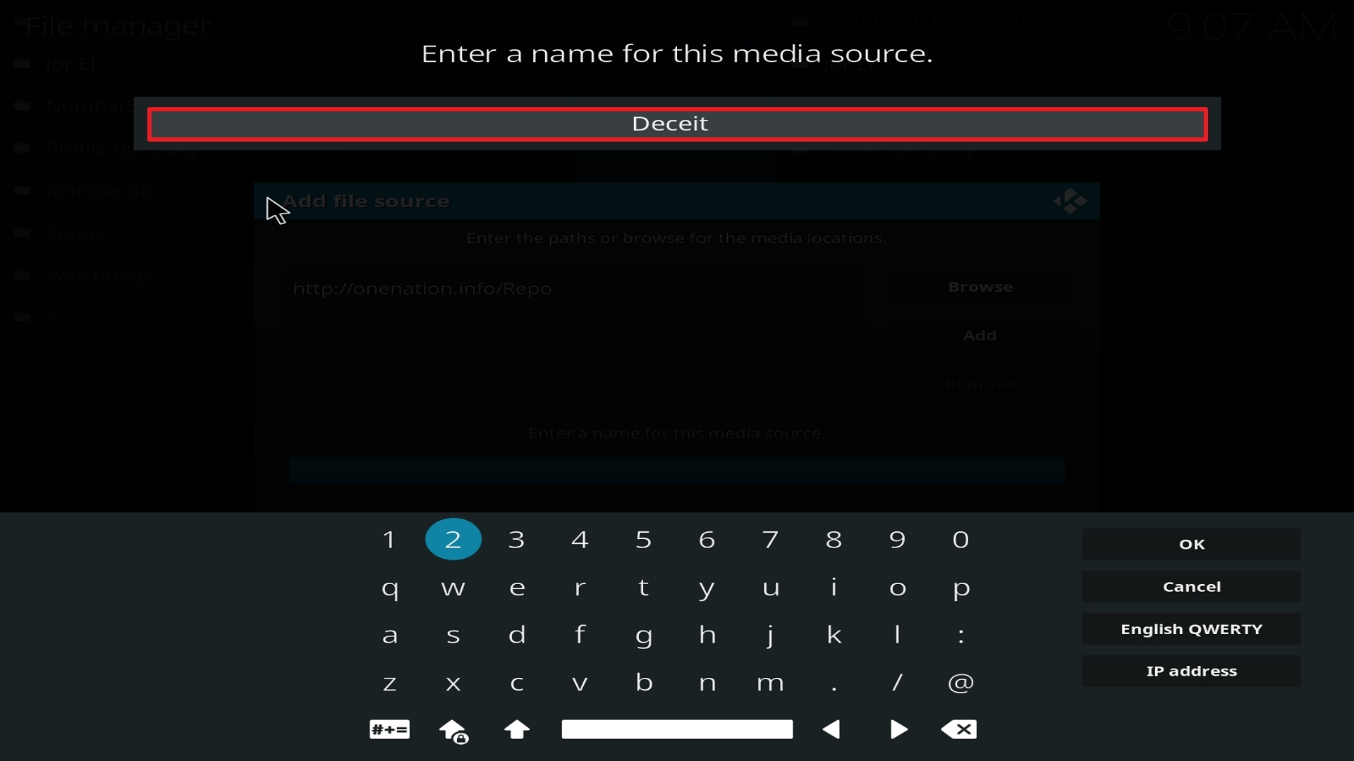 Step 12 Installing Deceit on Kodi