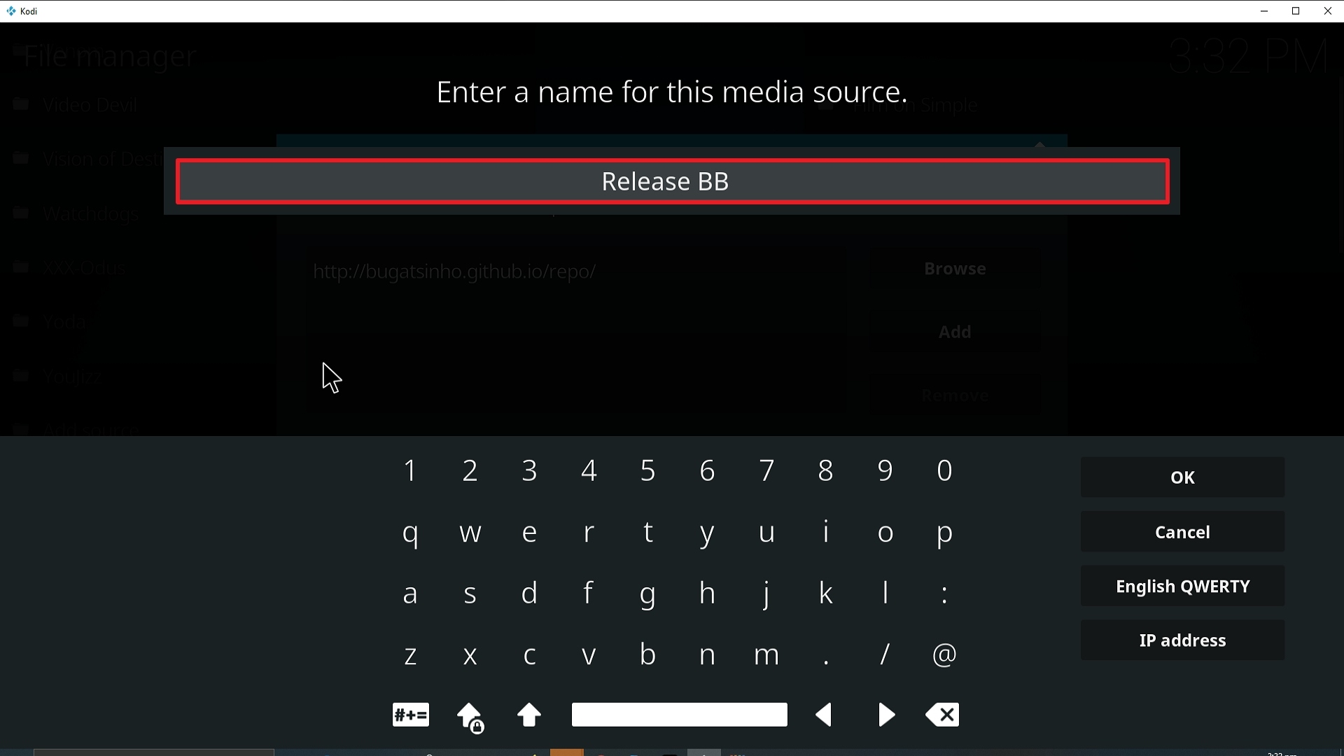 Step 12 Installing Release BB on Kodi