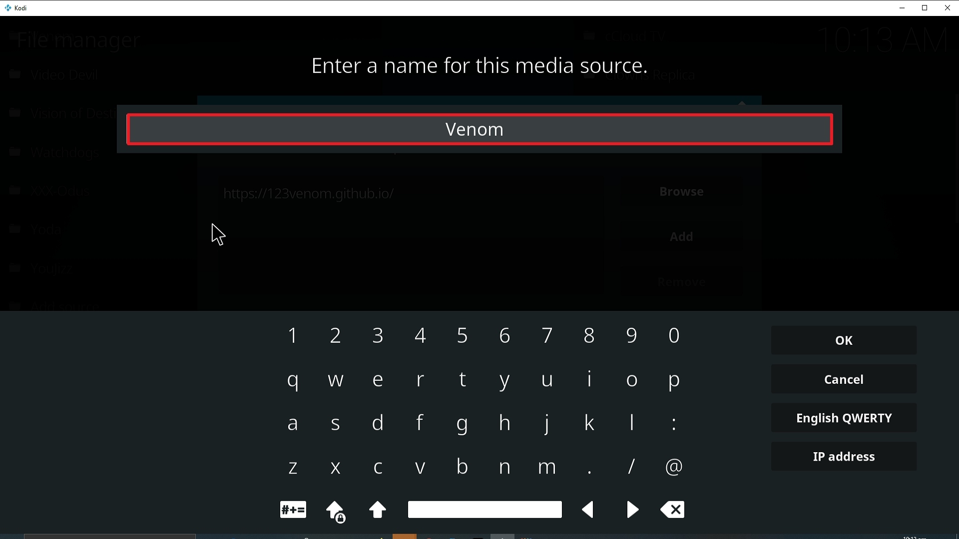Step 12 Installing Venom Kodi addon on Kodi
