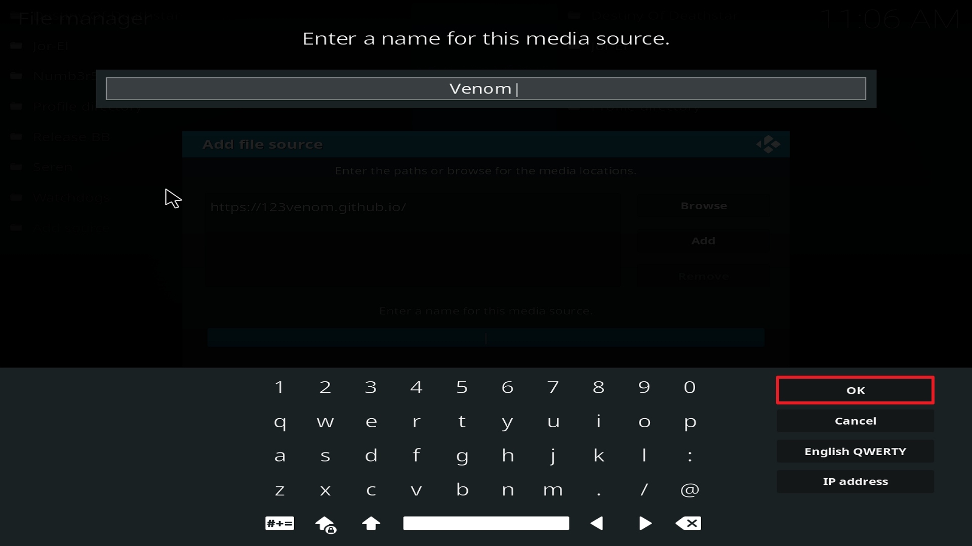 Step 13 Installing Venom on Kodi