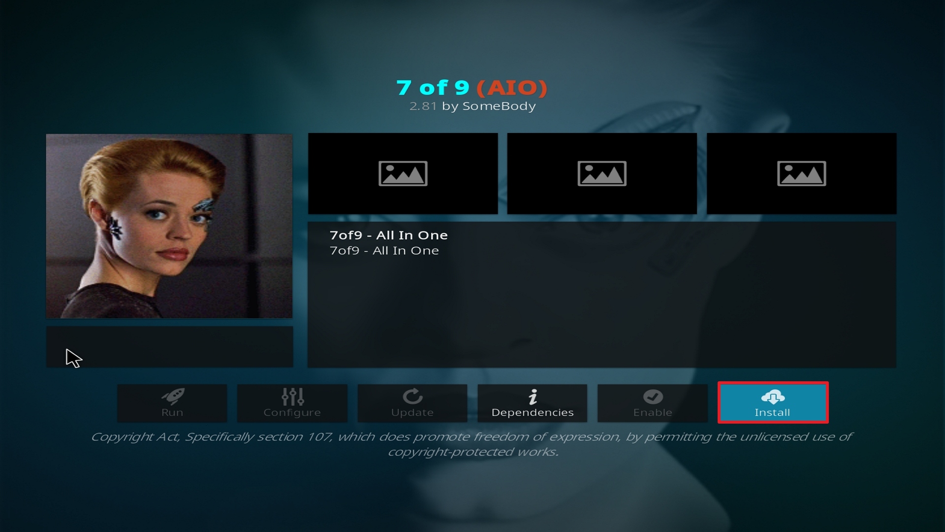 Step 23 Installing 7 of 9 on Kodi