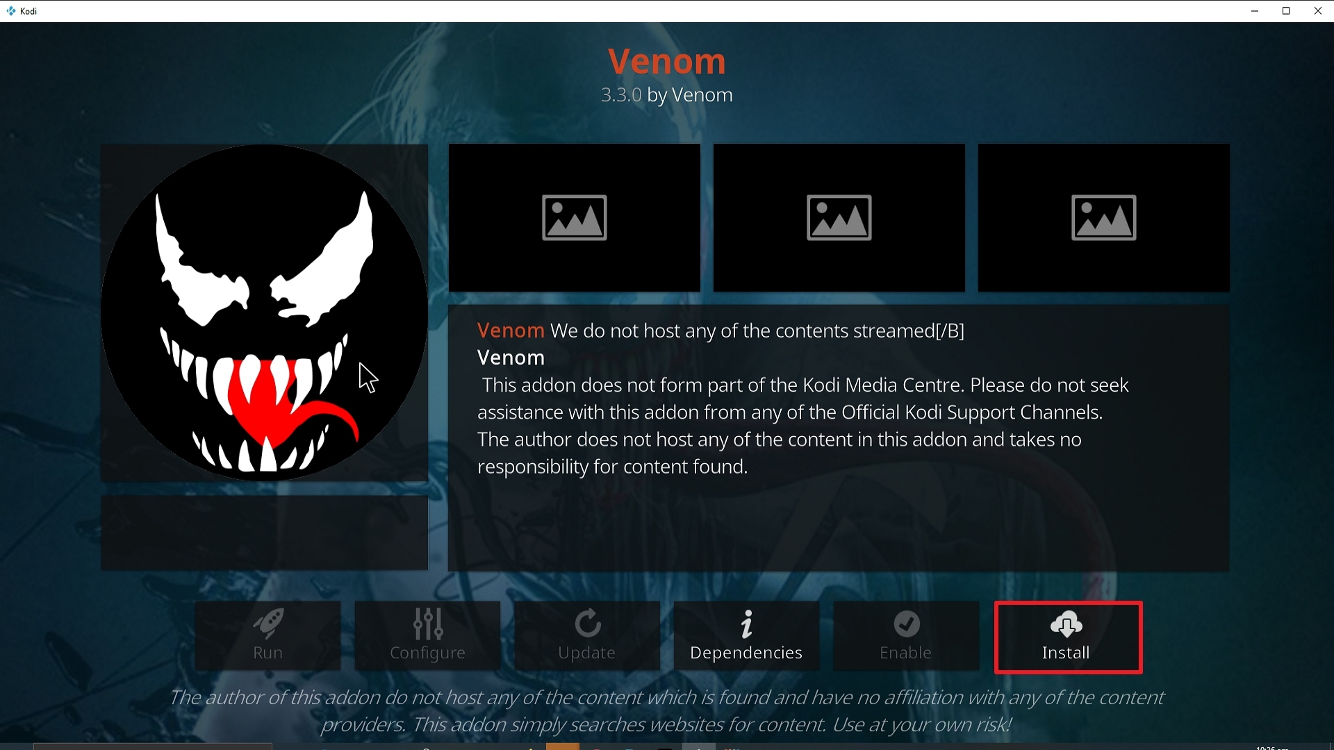 Step 23 Installing Venom Kodi addon on Kodi