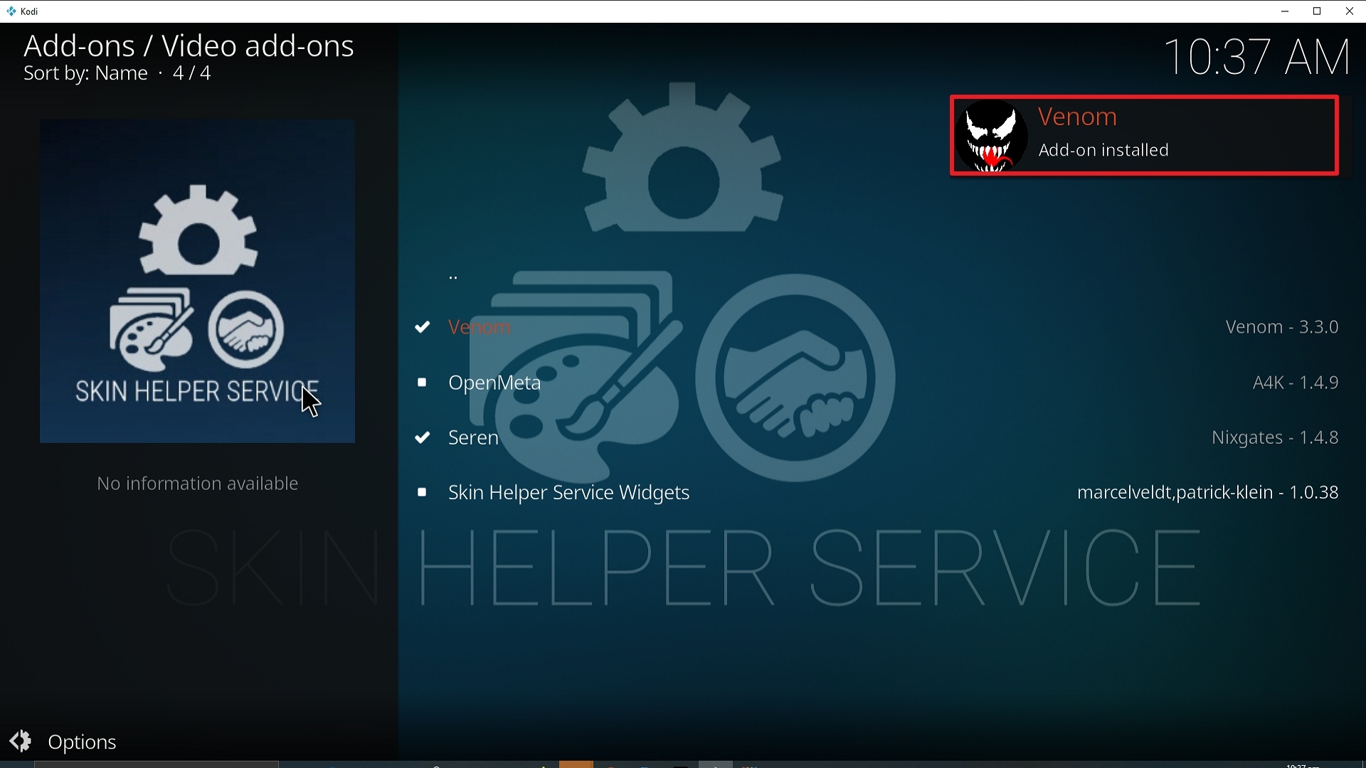 Step 25 Installing Venom Kodi addon on Kodi