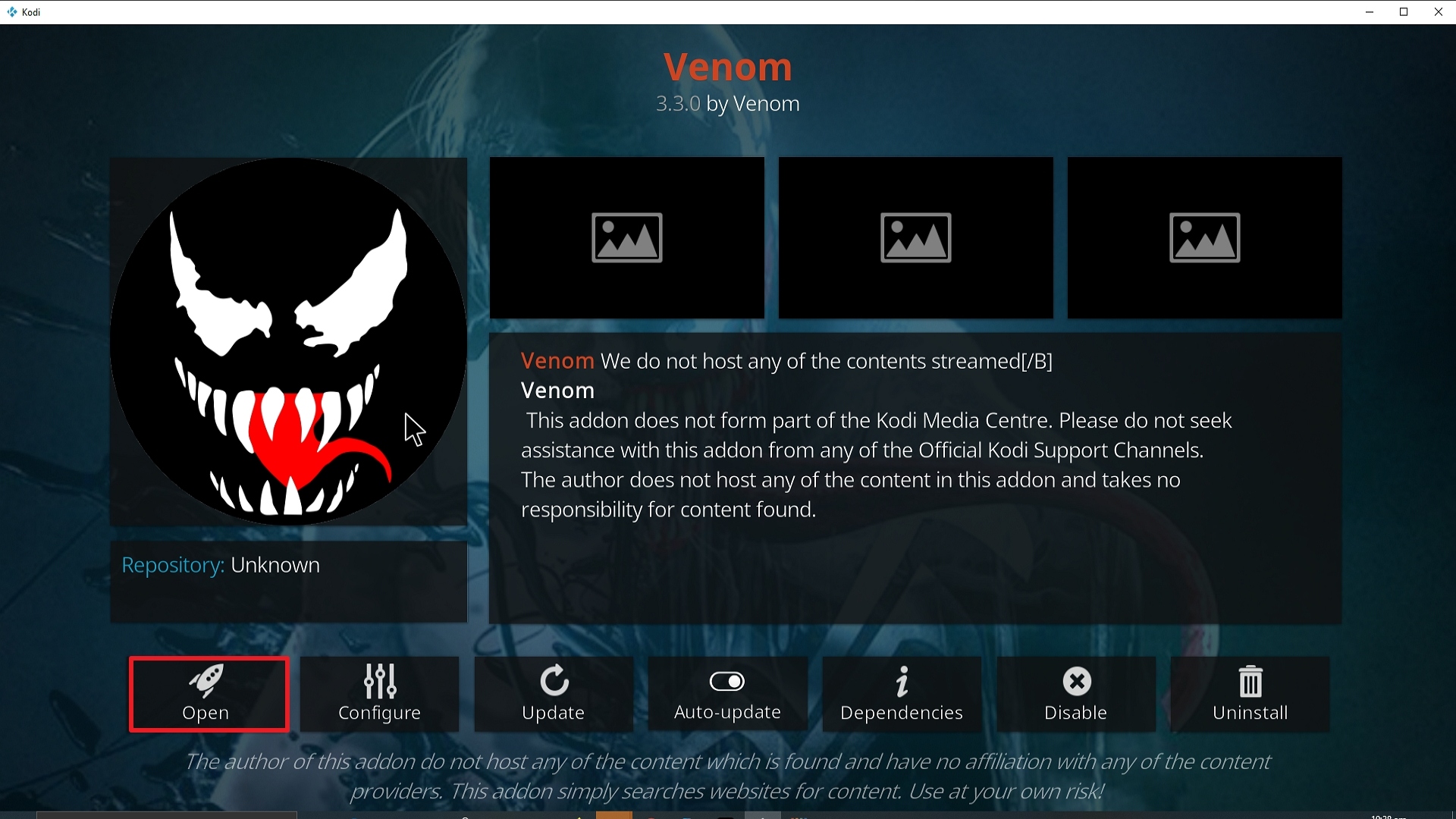Step 26 Installing Venom Kodi addon on Kodi