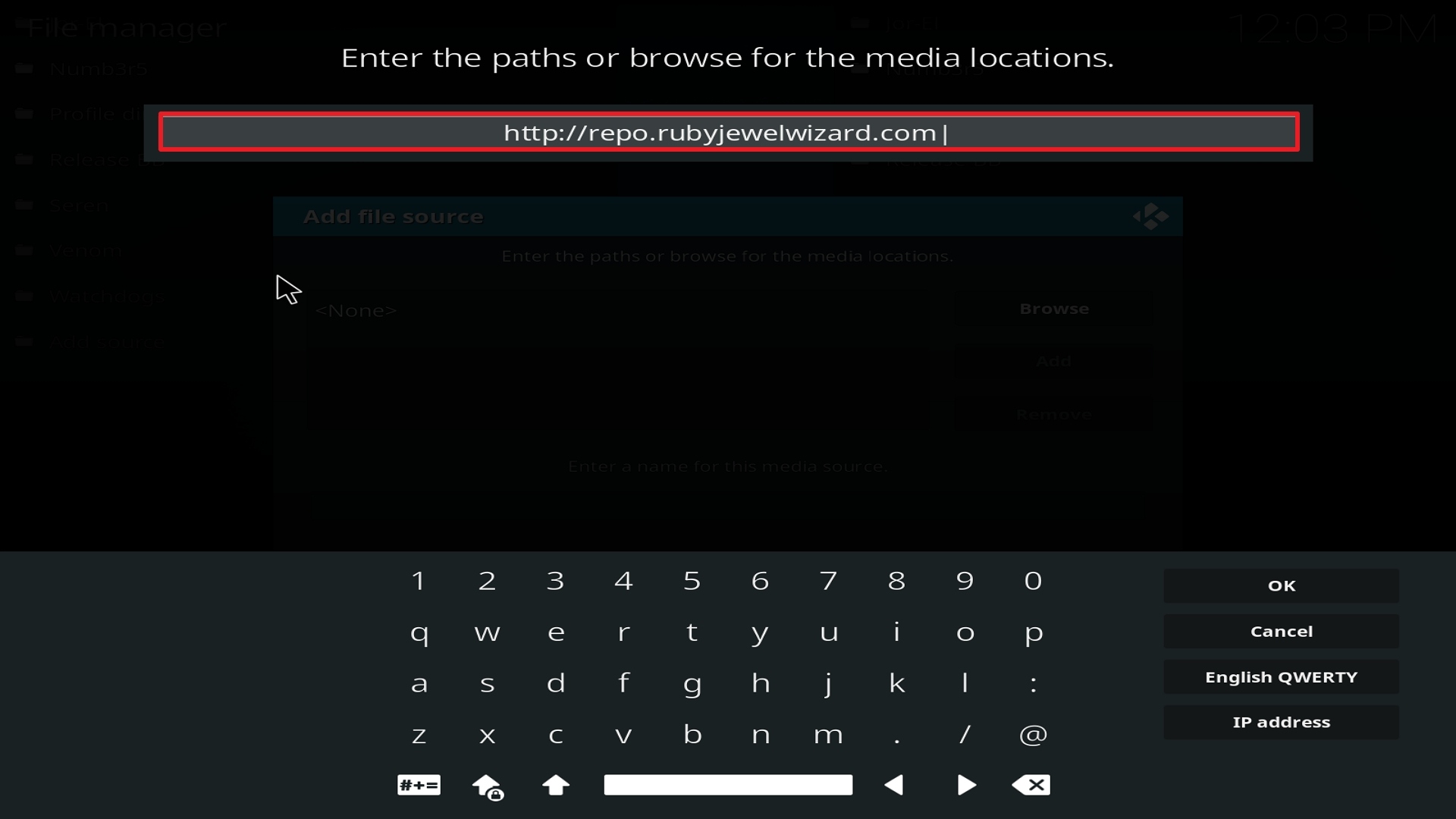 Step 9 Installing 7 of 9 on Kodi