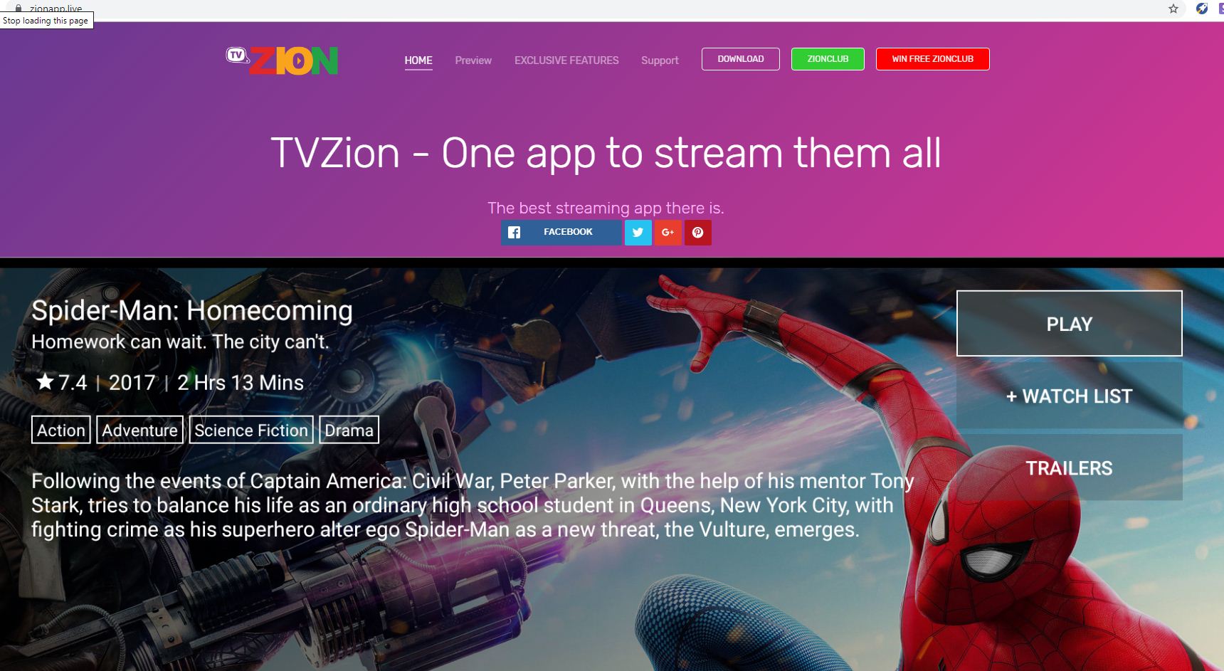TVZion Website Image
