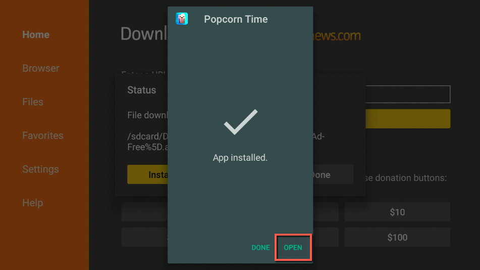 Step 15 Install Popcorn Time