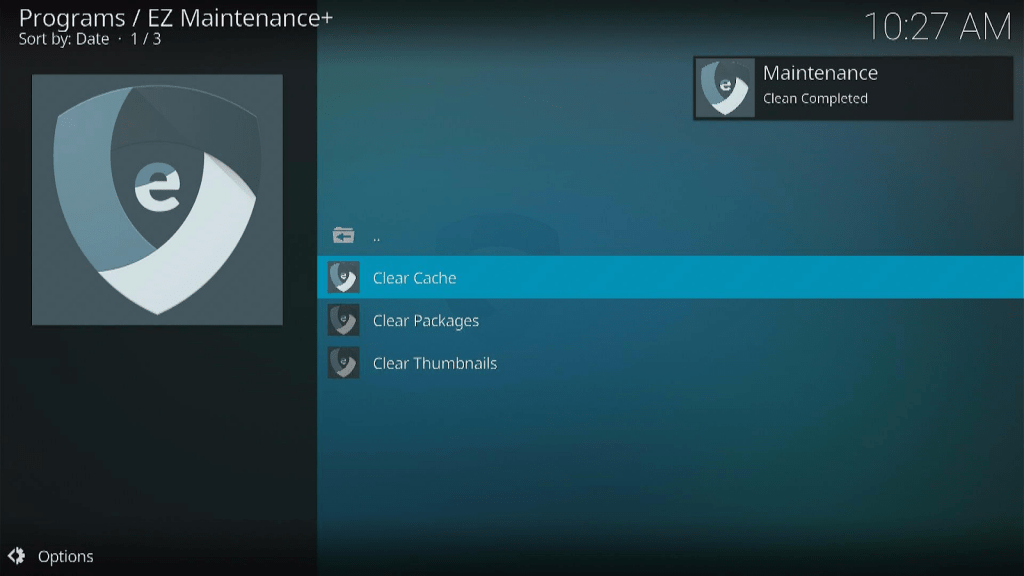 Step 28 Clear Cache On Kodi