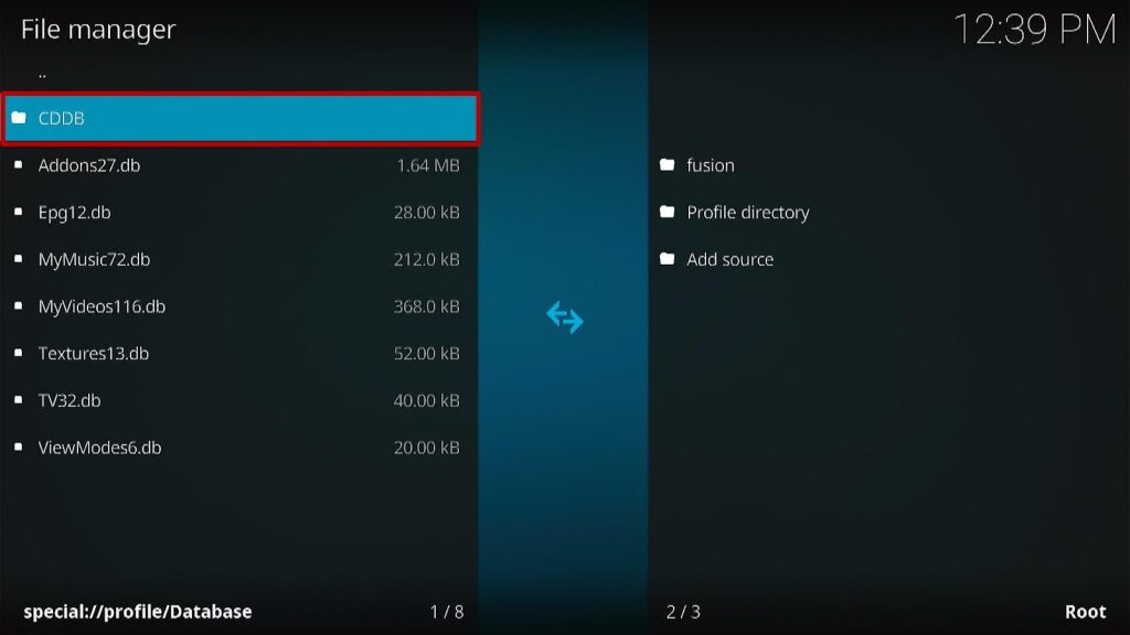 Step 5 Clear Database On Kodi