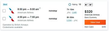 price using a flght using a vpn