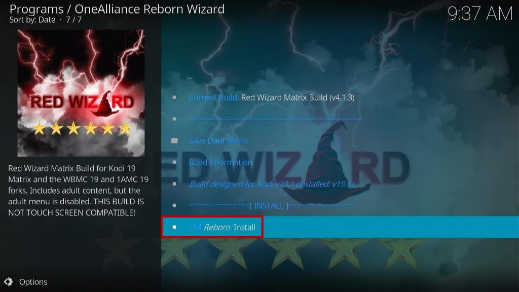 Step 28 How to Install Red Wizard Matrix Kodi Build