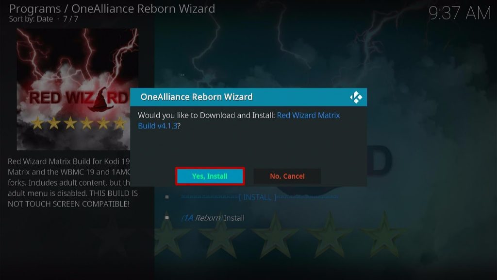 Step 29 How to Install Red Wizard Matrix Kodi Build