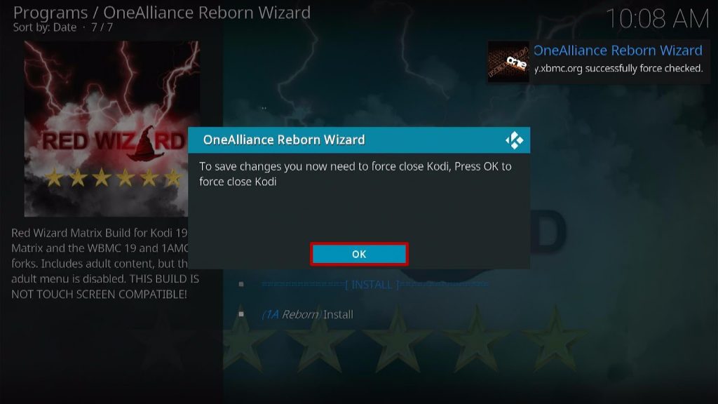 Step 31 How to Install Red Wizard Matrix Kodi Build