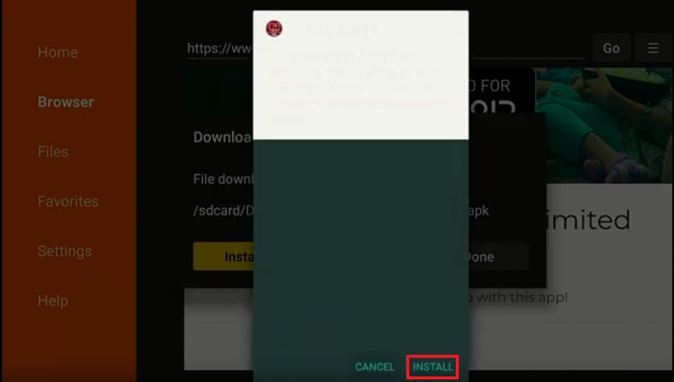 Step 14 Install Live NetTV on Firestick