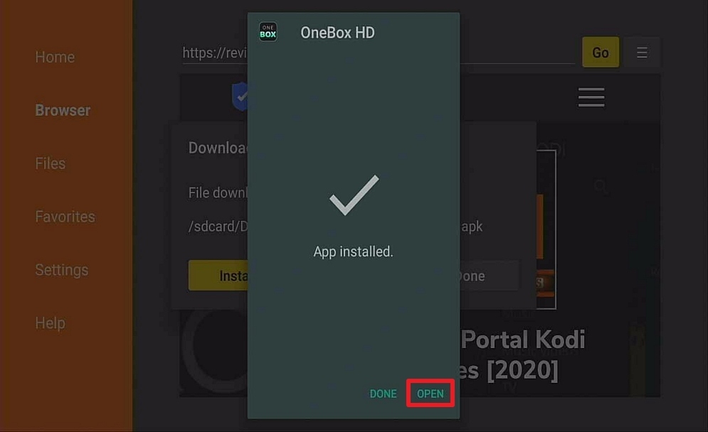 Step 14 Install One Box HD on Firestick