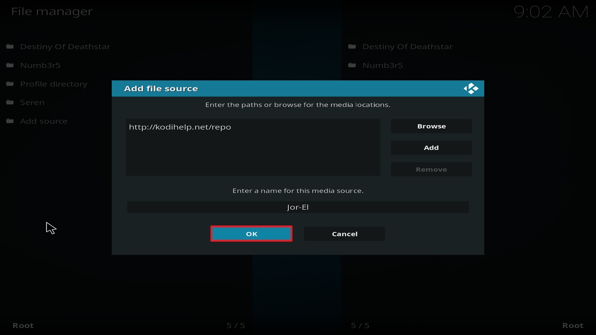Step 14 Installing Jor-El on Kodi