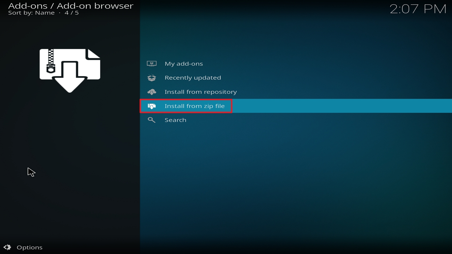 Step 16 Installing Yoda on Kodi