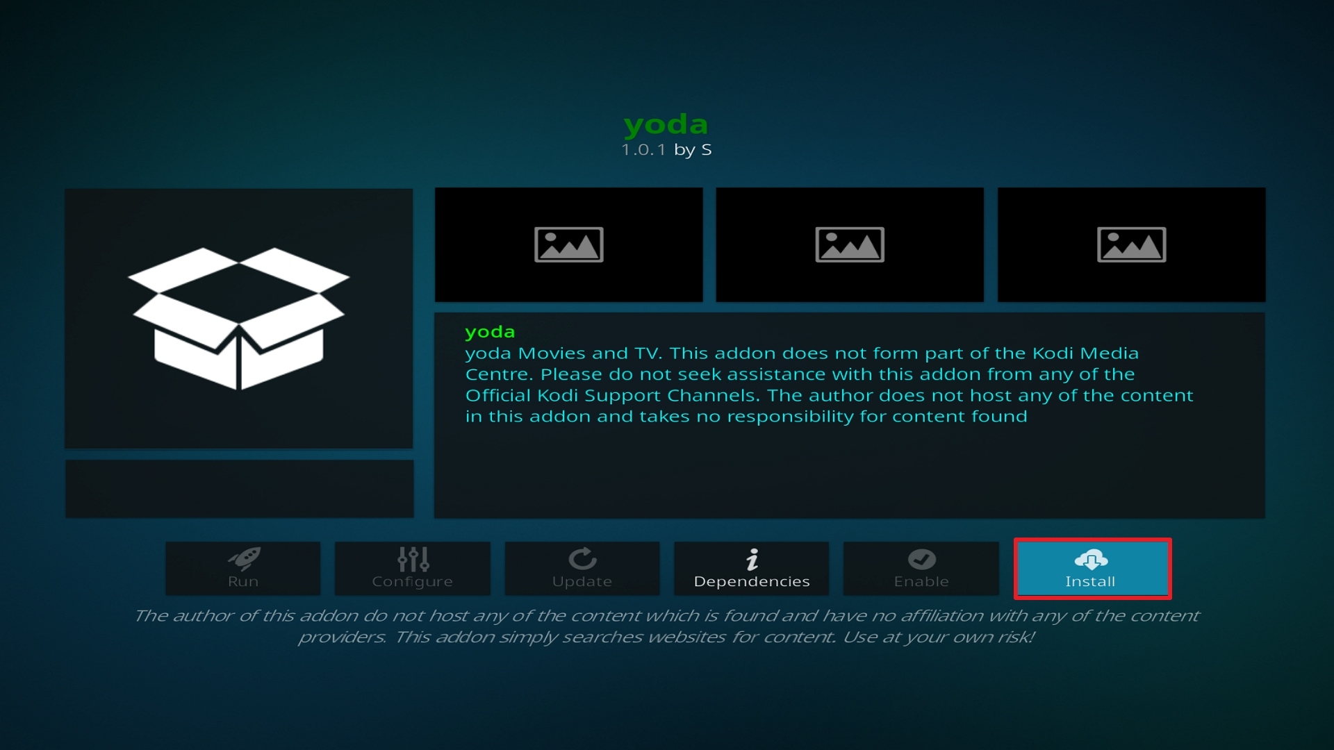 Step 23 Installing Yoda on Kodi