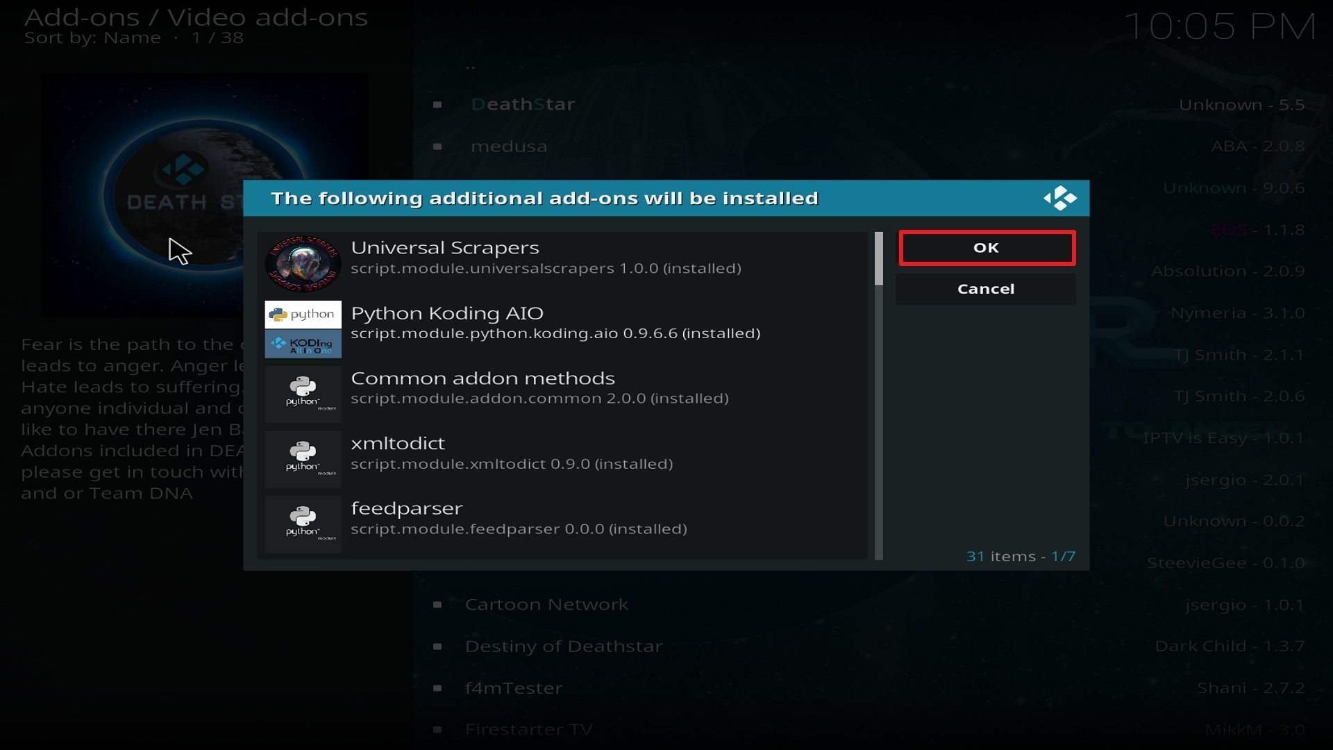 Destiny of Deathstar install step 24