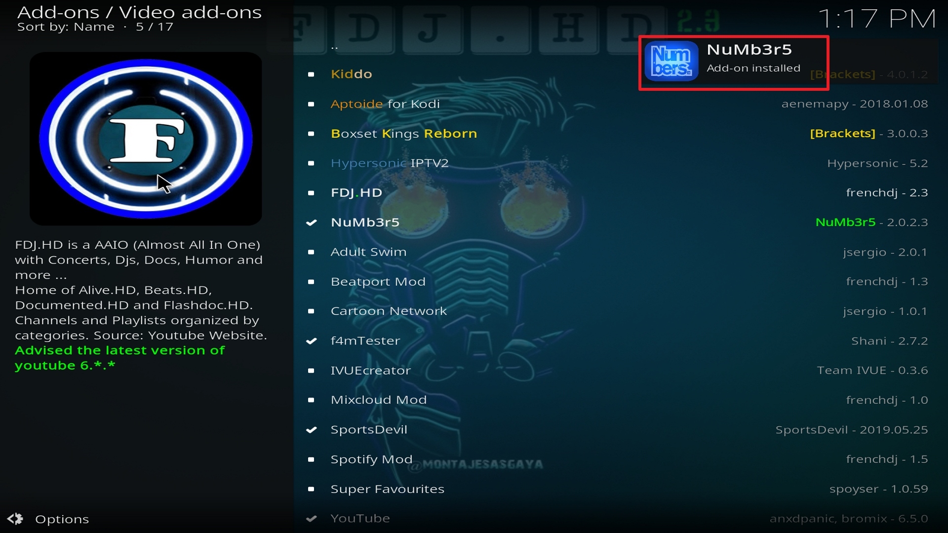 Step 25 Installing Numb3r5 on Kodi