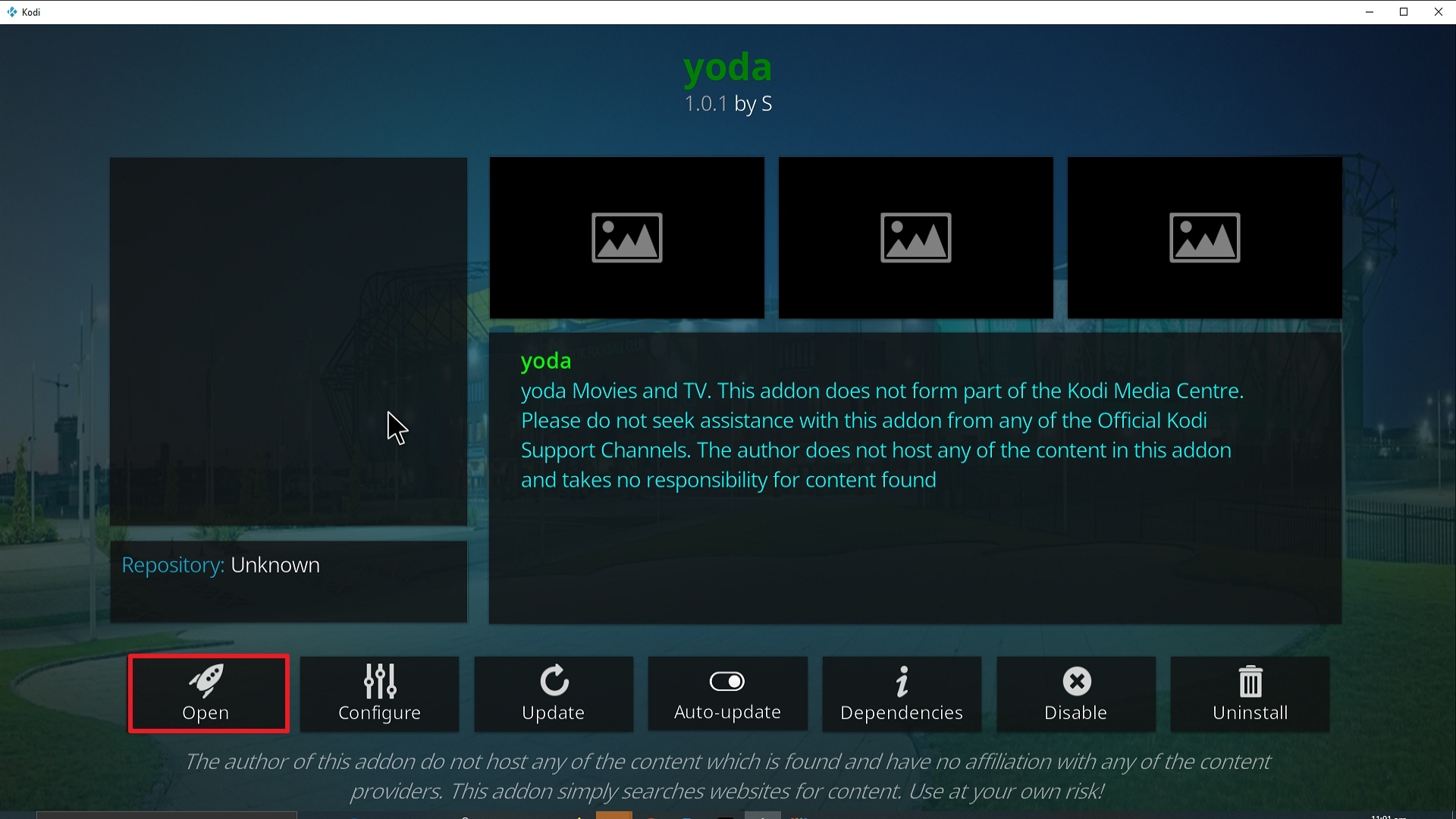 Step 26 Installing Yoda on Kodi