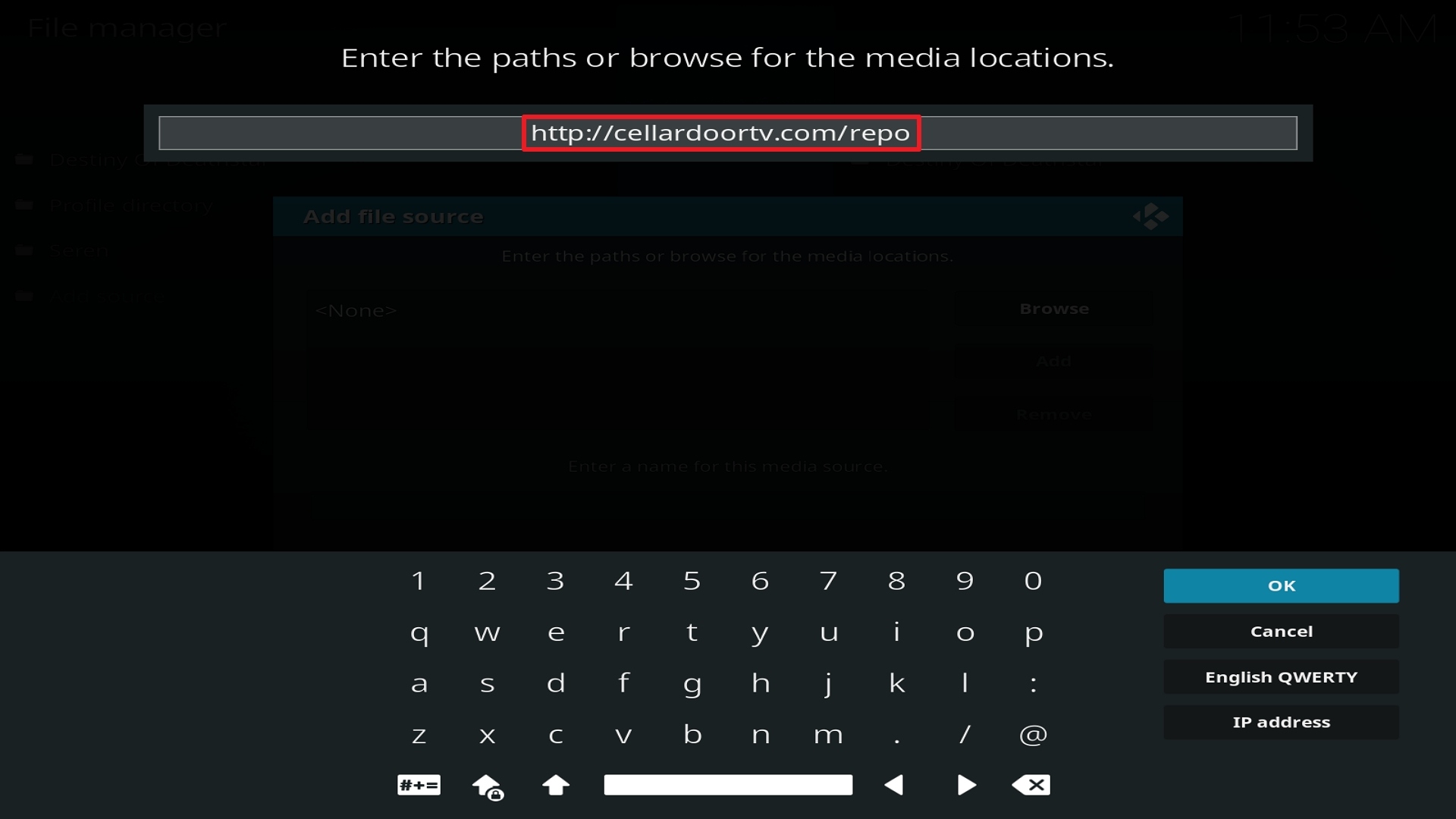 Step 9 Installing Numb3r5 on Kodi