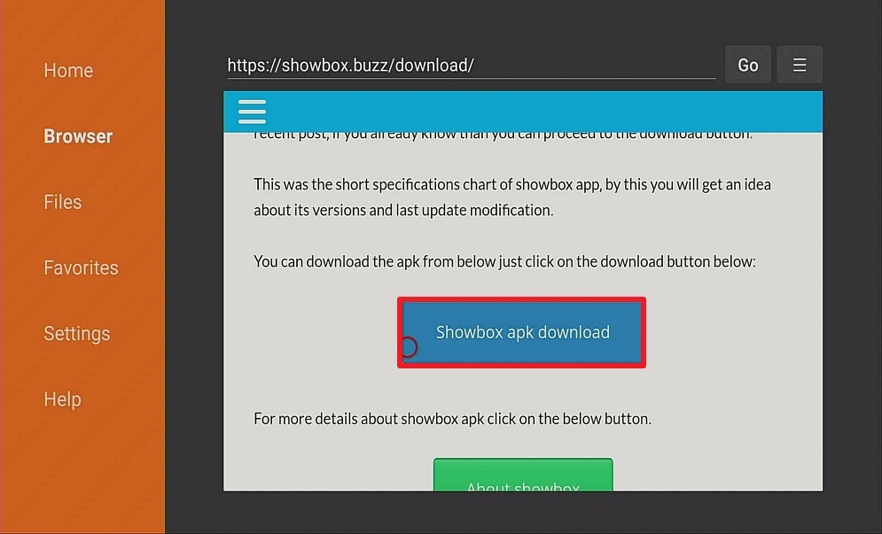 Step 13 Install Showbox on Firestick