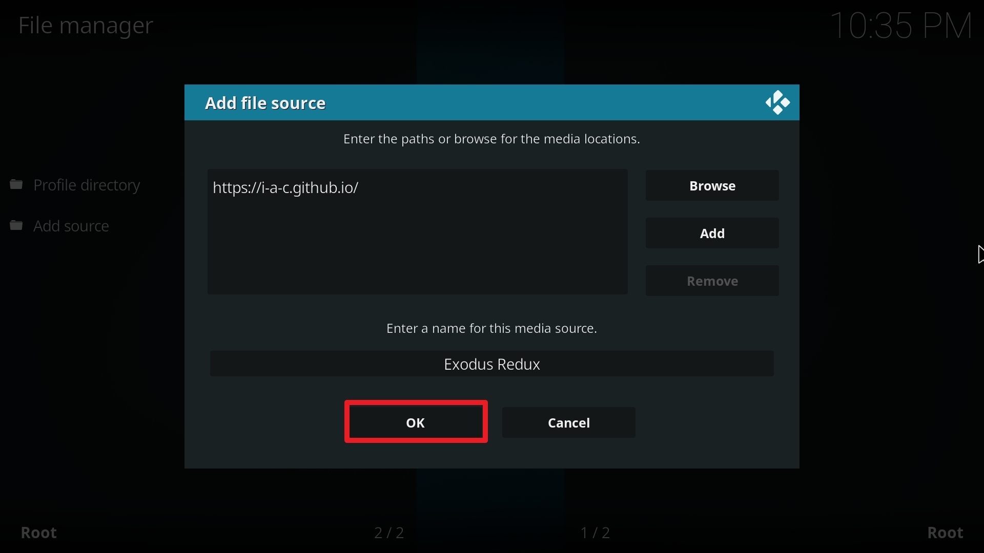 exodus redux install step 14