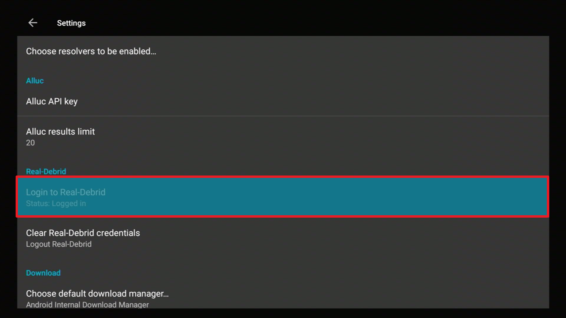 Integrate Real Debrid on CatMouse 10