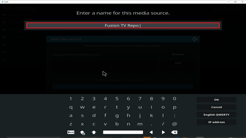 Step 12 Installing fusion addon on Kodi