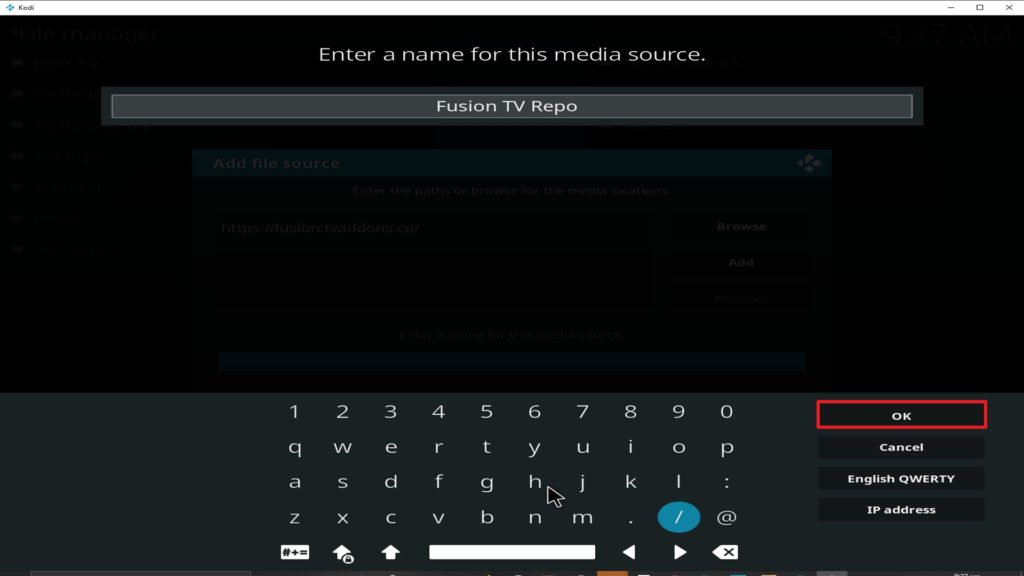 Step 13 Installing fusion addon on Kodi