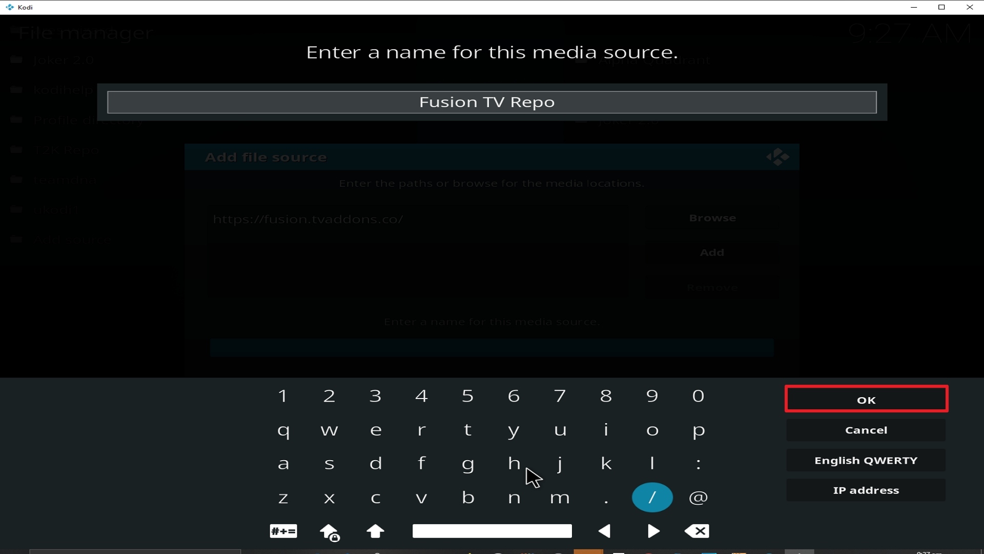 Step 13 Installing fusion addon on Kodi