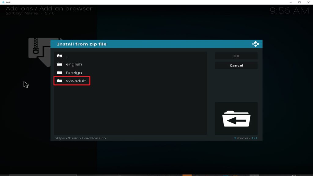 Step 19 Installing fusion addon on Kodi