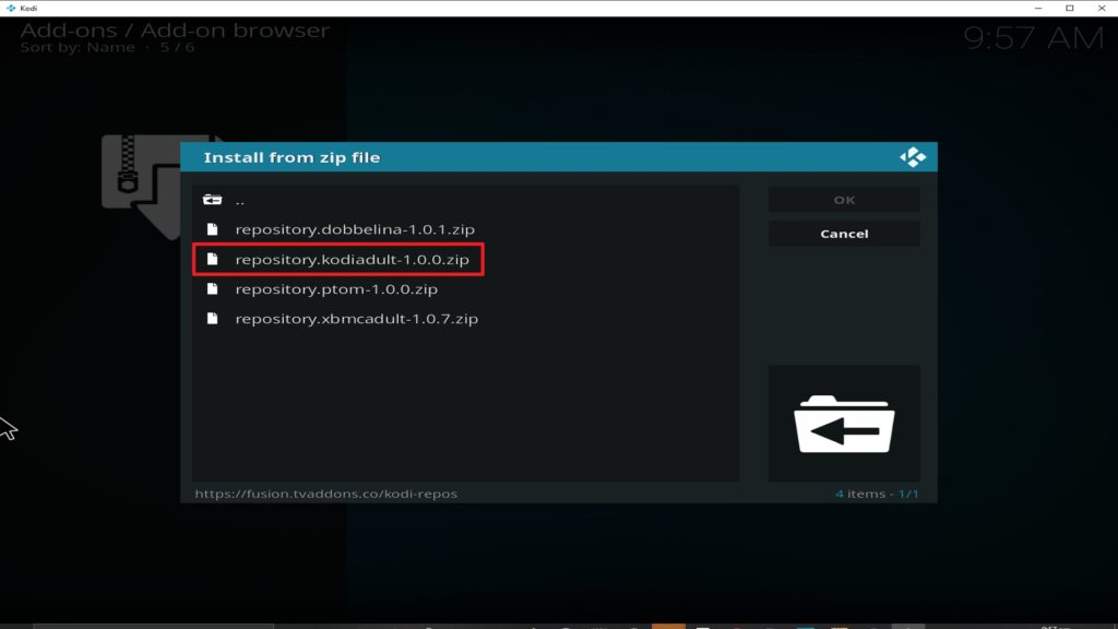 Step 20 Installing fusion addon on Kodi