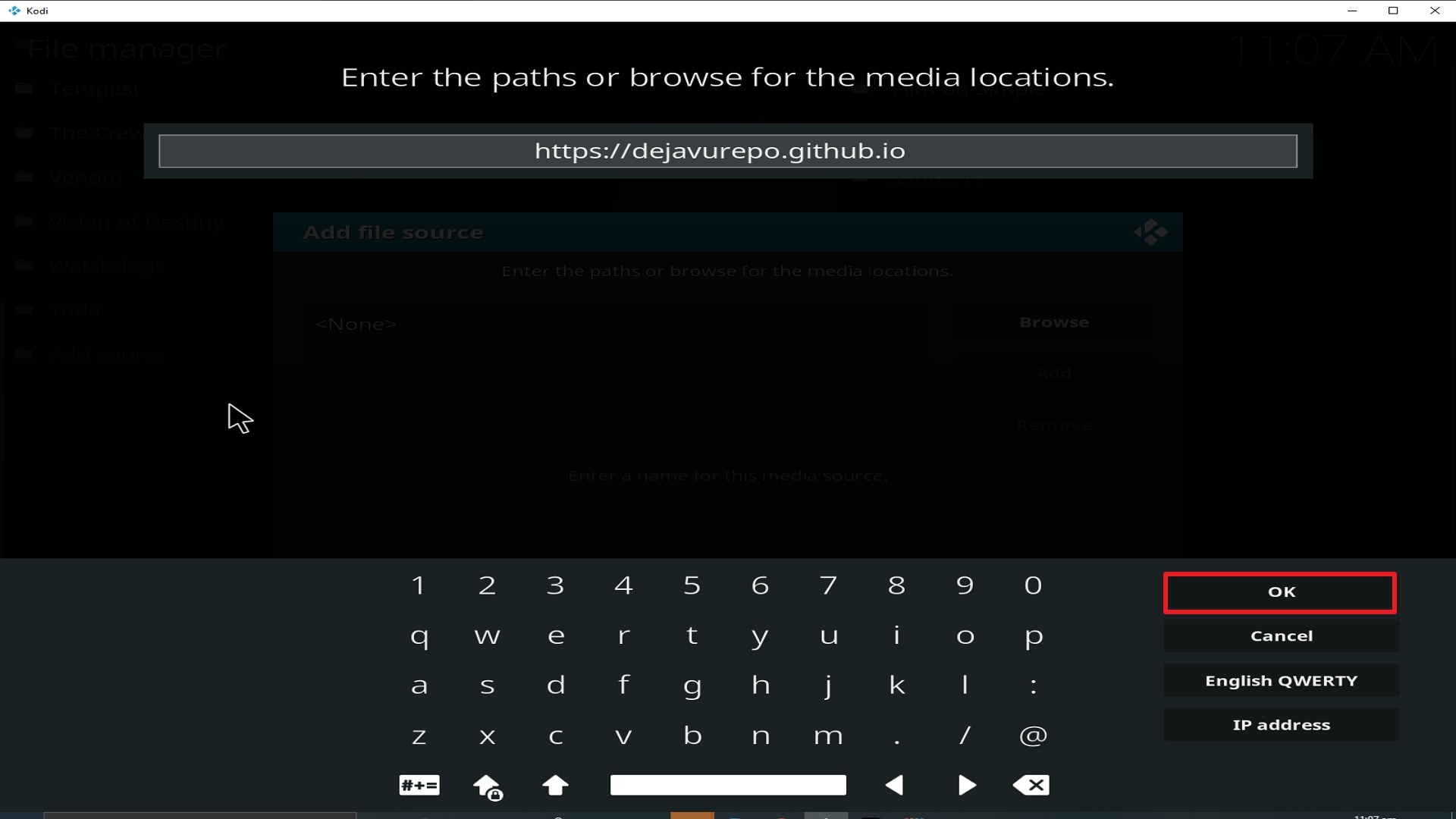 Step 10 Installing Deja Vu addon on Kodi