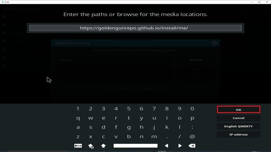 Step 10 Installing Odin addon on Kodi