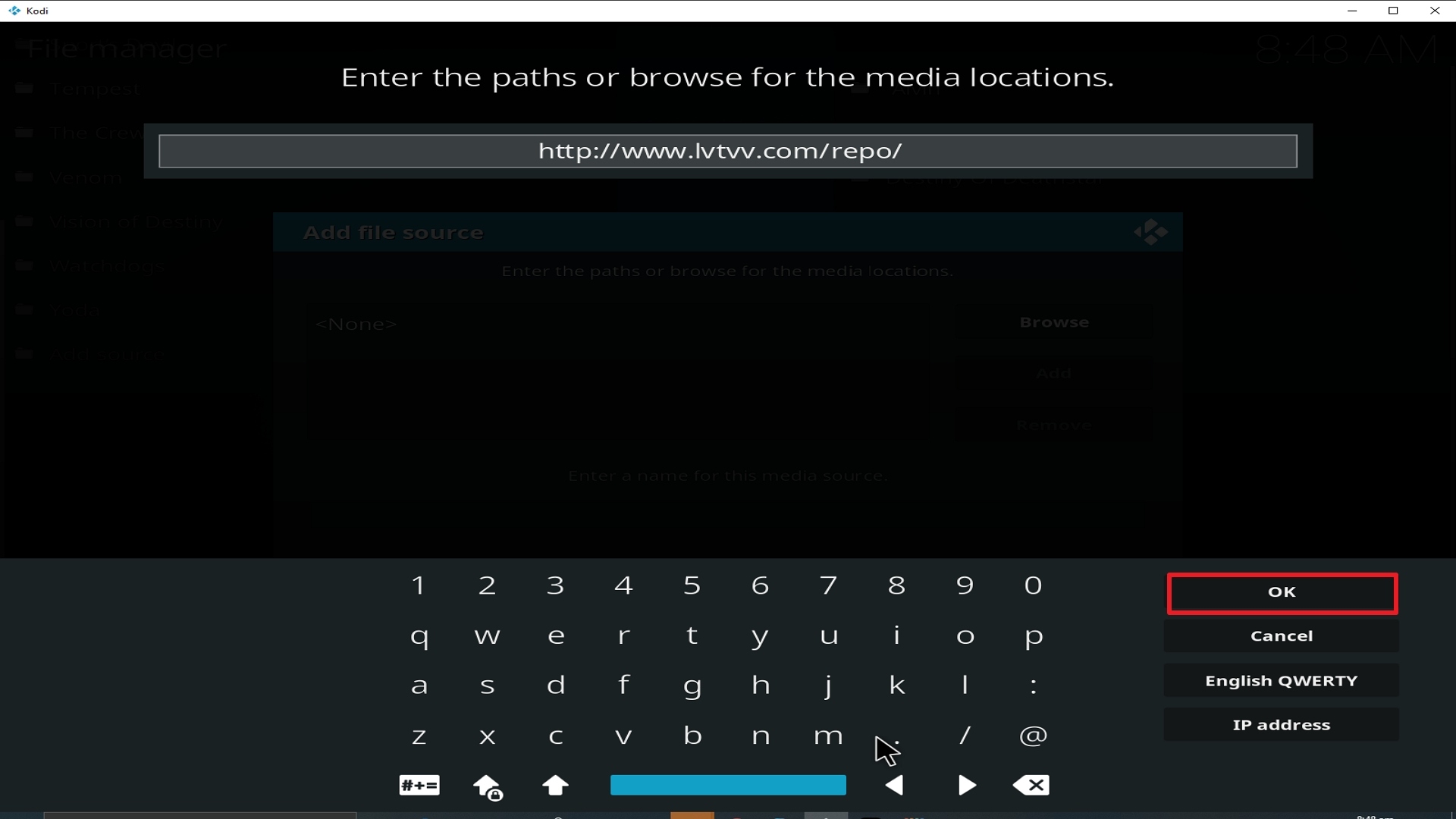 Step 10 Installing cCloud TV addon on Kodi