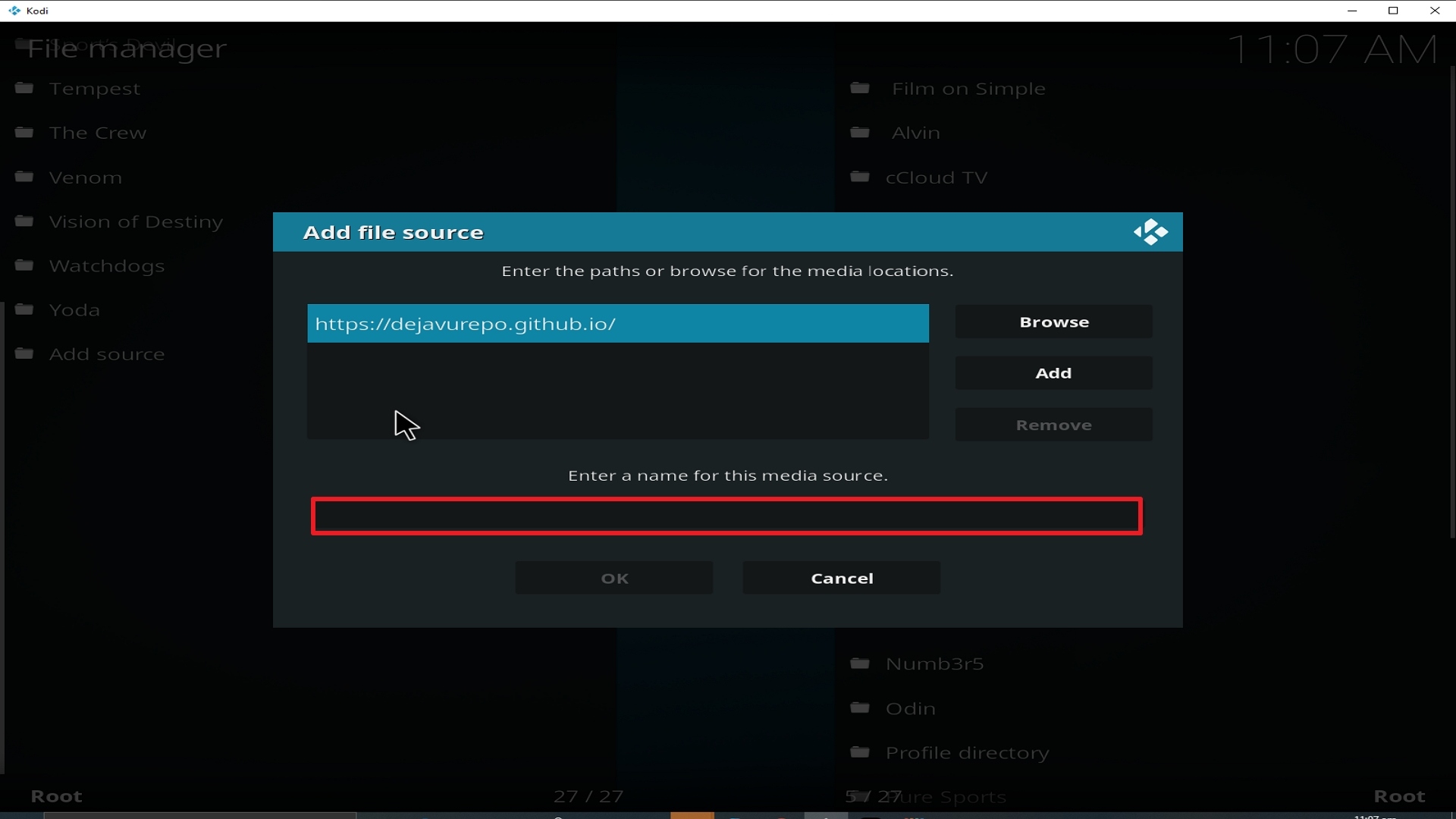 Step 11 Installing Deja Vu addon on Kodi