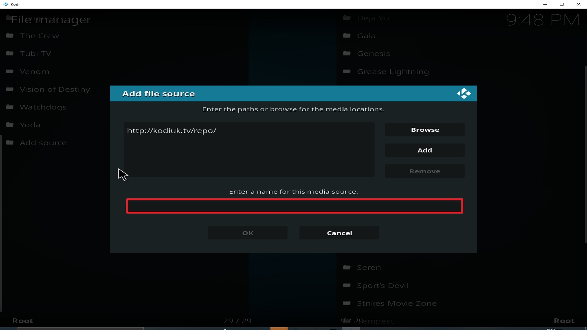 Step 11 Installing Genesis addon on Kodi