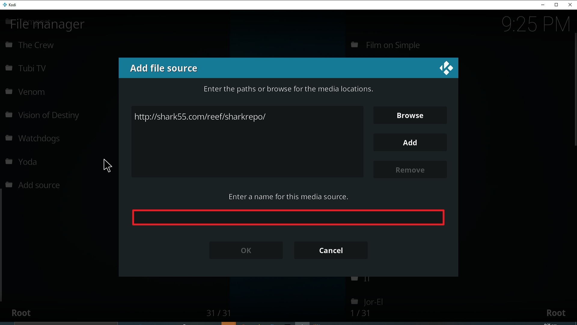 Step 11 Installing Sports Classic Kodi