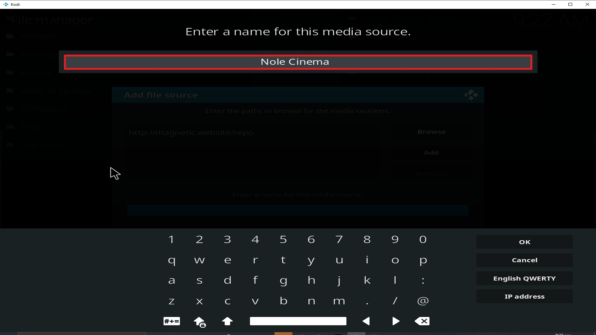 Step 12 Installing Nole Cinema addon on Kodi