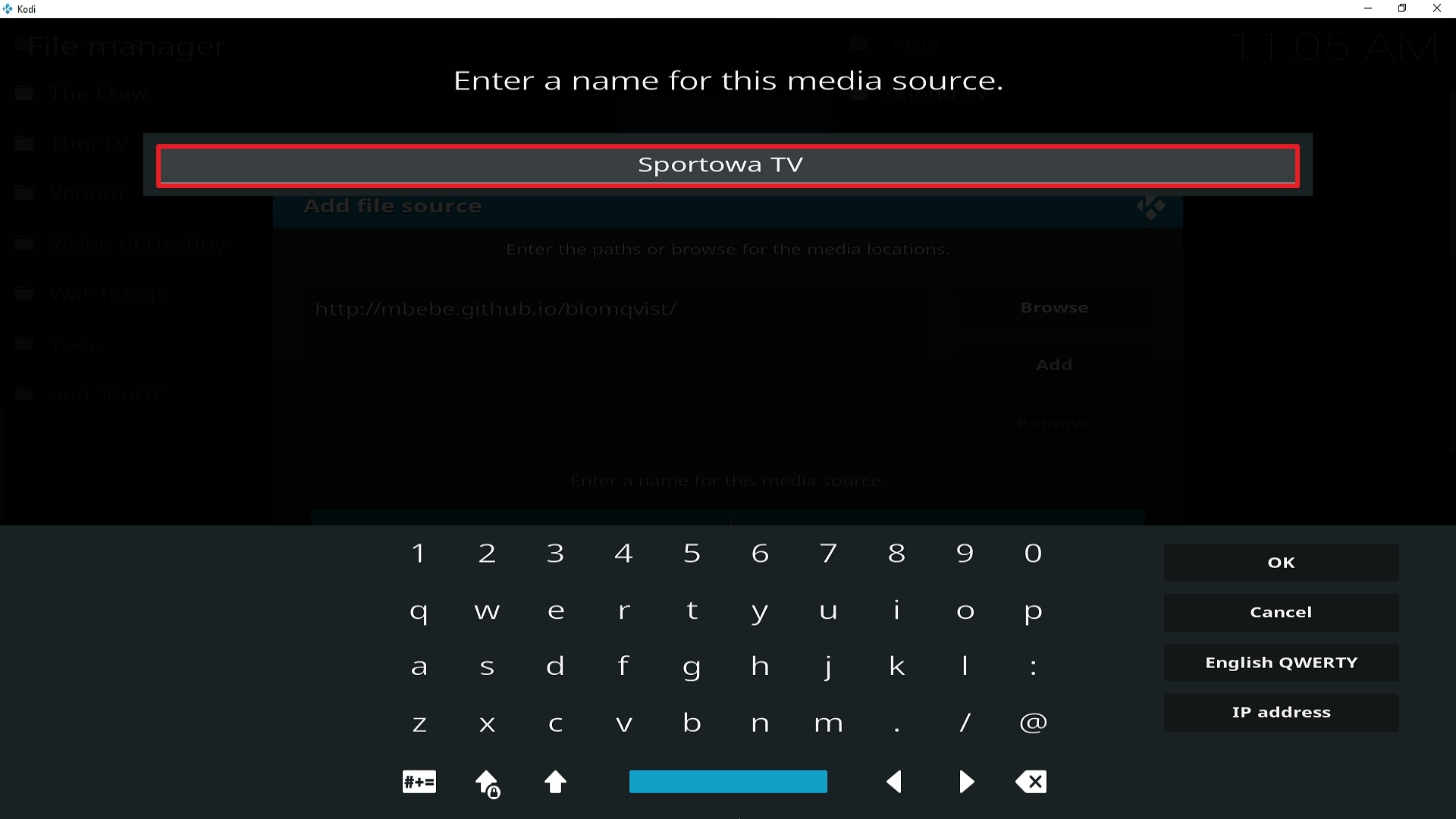 Step 12 Installing Sportowa TV addon on Kodi