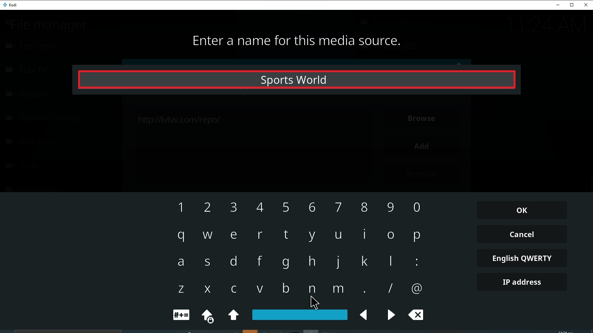 Step 12 Installing Sports World addon on Kodi