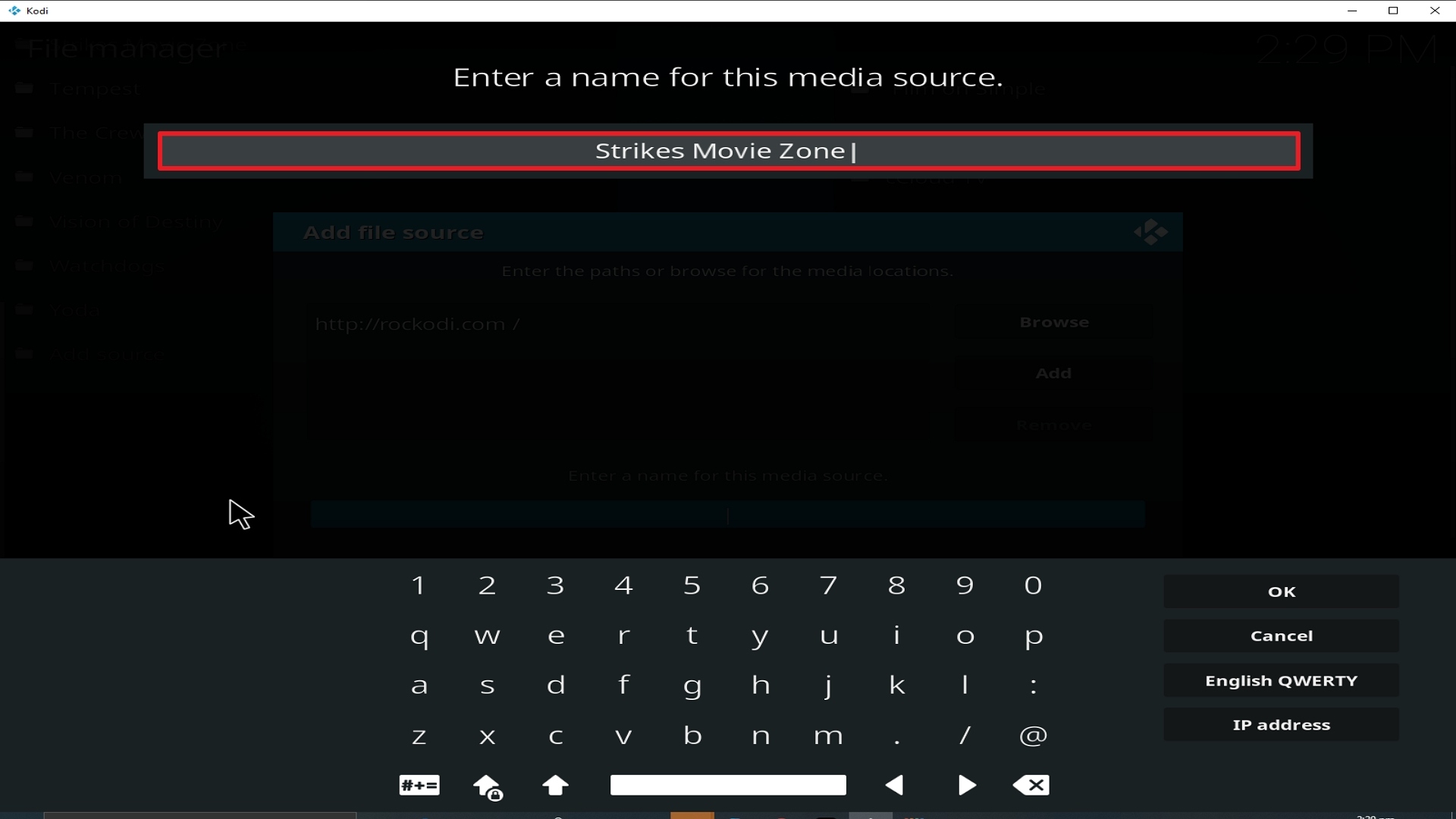 Step 12 Installing Strikes Movie Zone addon on Kodi