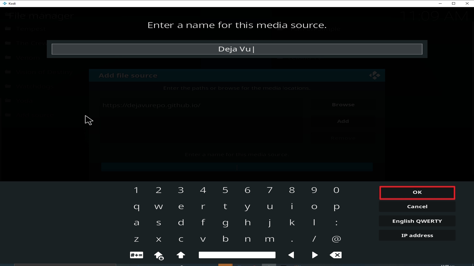 Step 13 Installing Deja Vu addon on Kodi