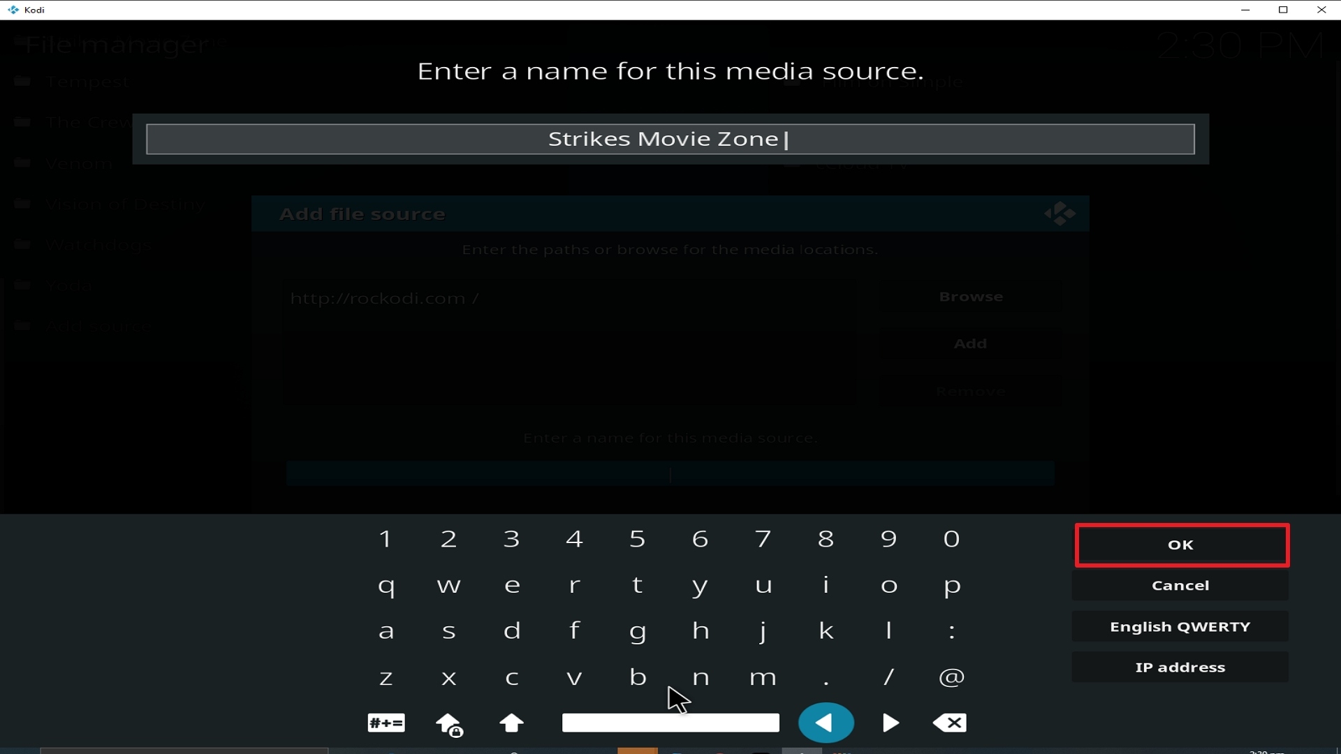 Step 13 Installing Strikes Movie Zone addon on Kodi