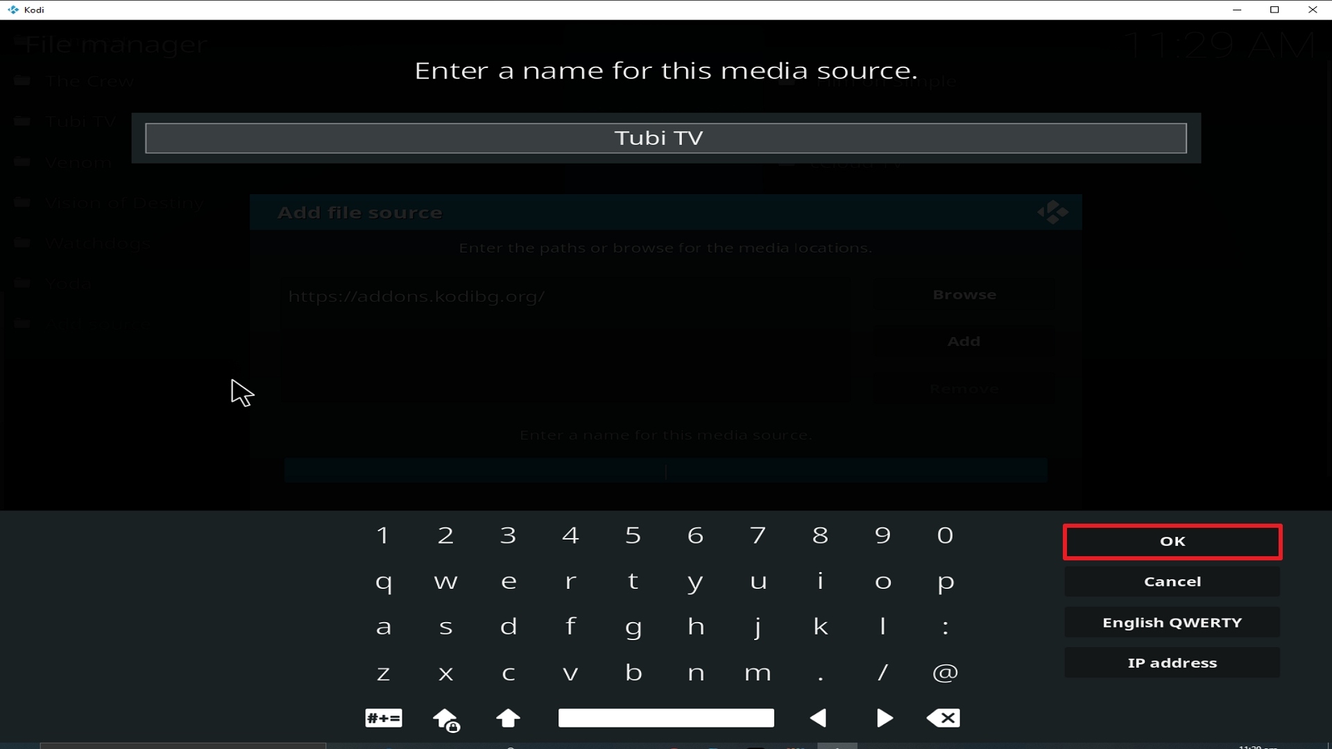 Step 13 Installing Tubi TV addon on Kodi