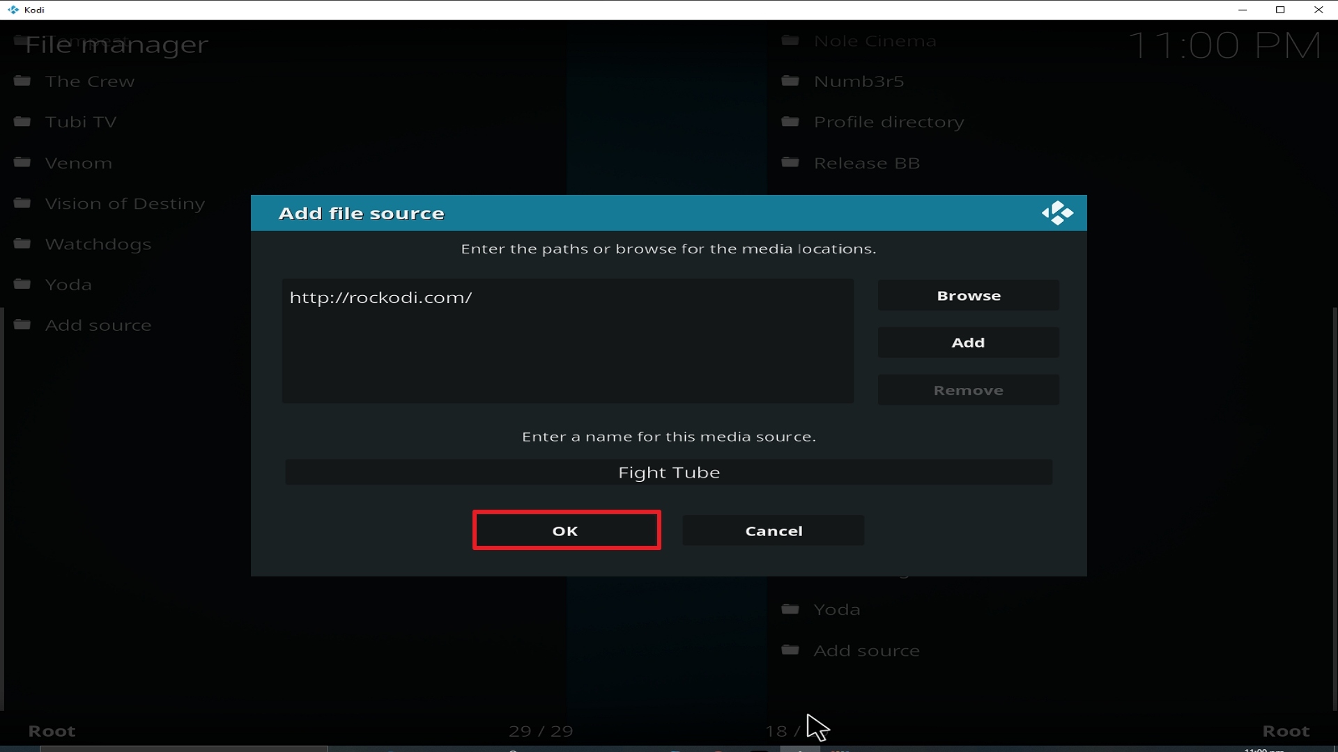 Step 14 Installing Fight Tube addon on Kodi
